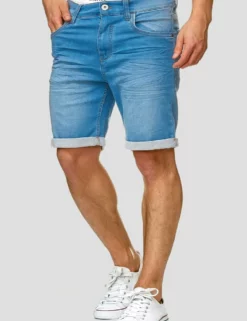 INDICODE JEANSLONAR - Jeansshorts - Blue Wash