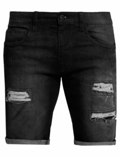 INDICODE JEANSKADEN HOLES - Jeansshorts - Black -Indicode Jeans Butik 358a0edd2e0448e99e821632bce4280a