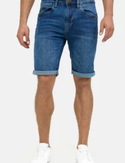 INDICODE JEANSCUBA CADEN - Jeansshorts - Medium Indigo
