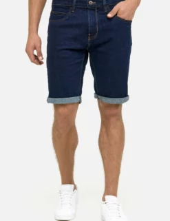 INDICODE JEANSCUBA CADEN - Jeansshorts - Dark-blue Denim